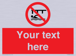 Custom Do not swim in the vicinity of piers